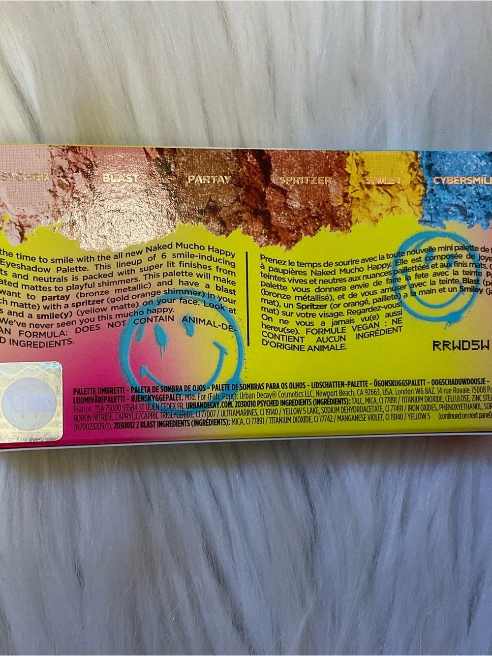 Urban Decay X Smiley Naked Travel Eyeshadow Palette Mucho Happy Eyeshadow New